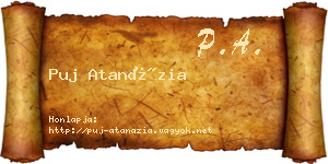 Puj Atanázia névjegykártya